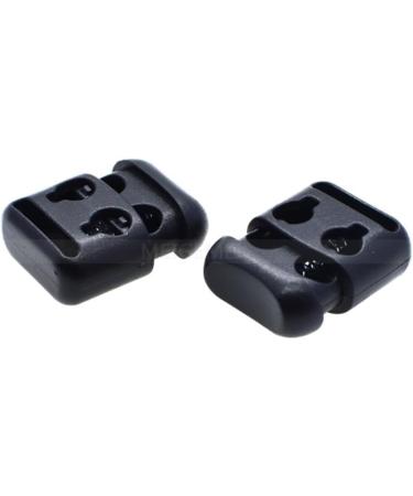 Hole Cord Lock Stopper spring buckle Cord Locks Toggles 100 Pcs/pack Plastic Rope Clamp Cord Lock Stopper Cordlocks Toggle 2 Hole 4mm Black For Shoe Lace 21mmx18mm - Buy Online on GoSupps.com