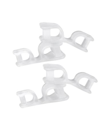 minkissy 4 Pair Toe Separators Overlapping Toe Orthotics Toe Straightener Foot Thumb Dividers