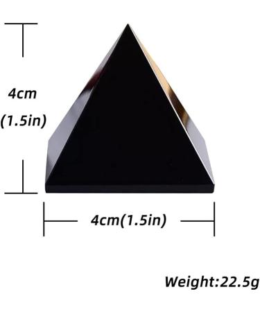 Natural Crystal Rough Pyramid Crystal Black Natural Obsidian Quartz Crystal for Home Decor Beautiful Lustrous Surface Stones and Crystals Crafts - Buy Online on GoSupps.com