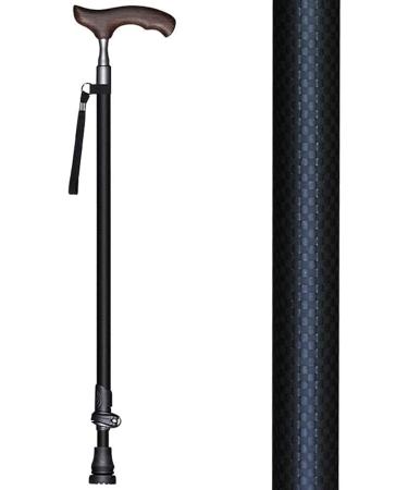 Telescopic Non Slip Crutches Carbon Fiber Wood T Handle Walking Sticks For Tourism Cane Trekking Nordic Walking Pole Hiking Crutches Ultralight Only 219G rollator walker Durable Mobility Aid for Arth