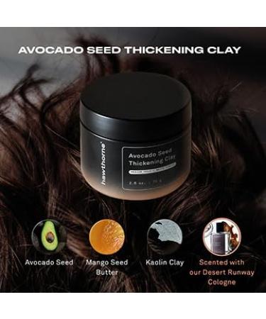 Hawthorne Thickening Hair Clay | Medium Hold & Matte Finish | Avocado Seed & Kaolin Clay | 2.6 oz - International Shipping Available - Buy Online on GoSupps.com