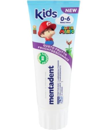 Mentadent Dentifricio Kids 0-6 Anni Children's Toothpaste 3 x 75 ml + Italian Gourmet Polpa 400 g - Buy Online on GoSupps.com