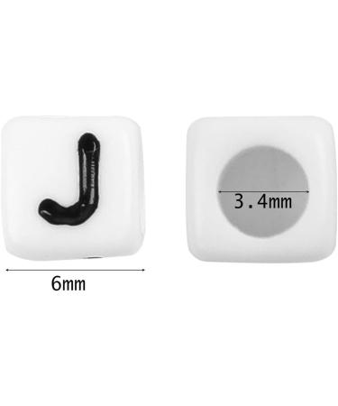 Quefe 1440pcs White Cube Alphabet Beads for Jewelry Making - 6x6mm - Perfect for Bracelets, Necklaces, and Key Chains - Buy Online on GoSupps.com
