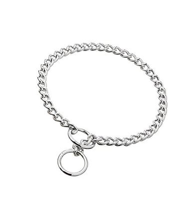 JYHY Stainless Steel P Chock Metal Chain Dog Necklace Collars Walking Training Pet Supplies for Small Medium Large Dogs Sliver 40cm 2.5mm*40cm Sliver