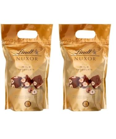 Lindt - Maxi Sachet NUXOR - Chocolat au Lait et Noisettes enti res 700g 1 Unit (Lot de 2) Lait Pack of 2