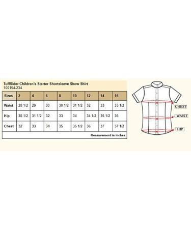 TuffRider Girls' Starter Short Sleeve Show Shirt - Size 14, White - Buy Online on GoSupps.com