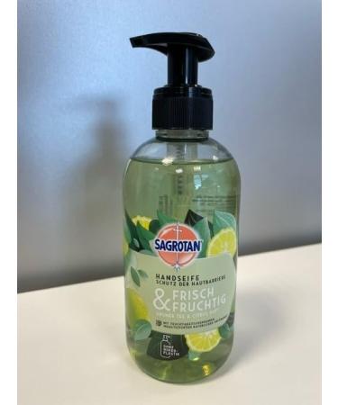  Sagrotan Sagrotan Fresh and Fruity Hand Soap - Moisturizing Liquid Soap with a Fruity Scent - 5 x 300 ml Hand Soap - Buy Online on GoSupps.com