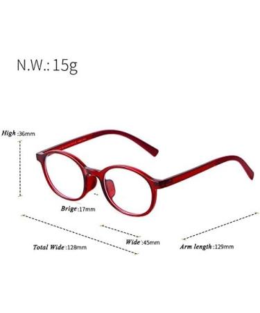 Buy Ade Wu Children's Anti-Blue Light Glasses | TR90 Round Frame for Boys & Girls | Dark Red | Protect Your Kids' Eyes - Buy Online on GoSupps.com
