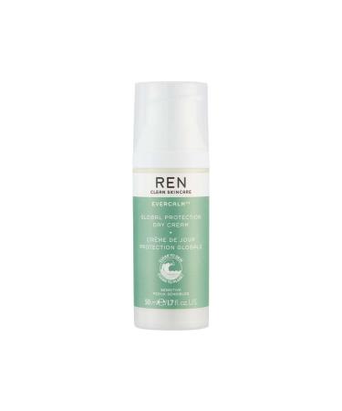 REN Clean Skincare Facial Moisturizer - Evercalm Global Protection Day Cream Proven to Calm Skin - Shea Butter & Antioxidants Nourish & Reduce Redness - Cruelty Free & Vegan Face Cream 1.7 Fl Oz (Pack of 1)