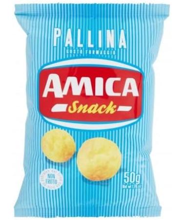  Italian Gourmet E.R. Amica Chips Pallina al Formaggio Pack of 12 cheese-flavored corn snacks 50g bag + Italian Gourmet Polpa di Pomodoro 400g box - Buy Online on GoSupps.com