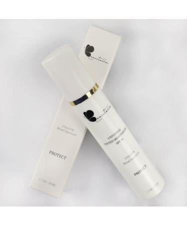 Beautelle Tinted Moisturizer SPF 46. Blends naturally on all skin colors. UVA and UVB protection. 1.7 oz.