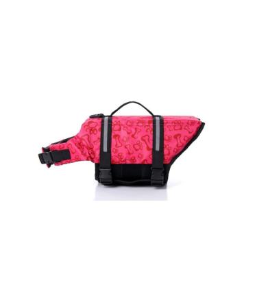 Shtgoi Dog Wimming Vest Reflecting Lifeguard For Dogs With Rescue Hand Pets Pets Wowers Wall Property Puppies Safety Swimming Supports Dog West For Swimming Boat Riding Water Pink Bone Pink X-Small