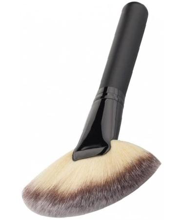 1Pc Big Black Fan Brush - Versatile Makeup Tool for Blush Concealer & Powder - Portable Face Brush for Beauty & Personal Care - Buy Online on GoSupps.com