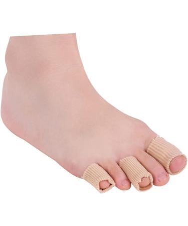 Healifty 4 Pcs Toe Cover Elastic Wrap Bandages - Beige Nylon Toe Protectors for Comfort and Protection - Buy Online on GoSupps.com