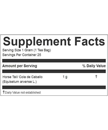Hanan Peruvian Secrets Cola De Caballo Herbal Tea - 25 Tea Bags | Natural Horse Tail for Kidney and Urinary Tract Support - Buy Online on GoSupps.com