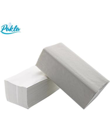 EnPack Pakla 4000 Sheet White Paper Towels - 2-Layer ZZ Fold 25x23 cm - Universal All-Purpose Disposable Towels for Donors - Safe & Convenient - Buy Online on GoSupps.com