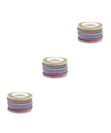 Multicolored Nail Art Striping Tape Set - 3 Set, Wide Application, Fashionable & Unique Design, Good Gifts - Random Color 2MM x 3Set - Buy Online on GoSupps.com