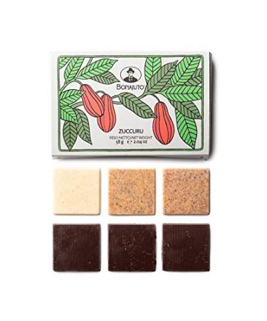 Raw chocolate praline sugar.