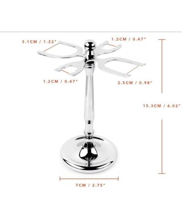 Lefeda Simply Shaving Brushes for Men | Stylish 4-Jacked Steel Holder | Classic Male Razor Brush | 7x15.3cm Silver | International Shipping Available - Buy Online on GoSupps.com