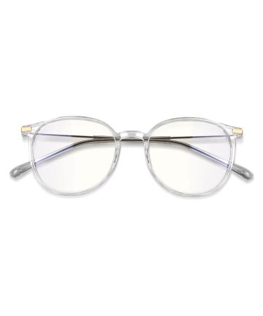 UpaClaire Anti Blue Light Glasses Women Transparent Frame White/Opulent Garden