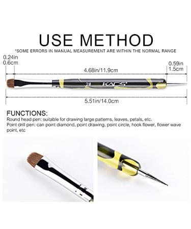KADS Kolinsky Sable 2-in-1 Acrylic French Manicure Brush and Dotting Pen - Buy Online on GoSupps.com