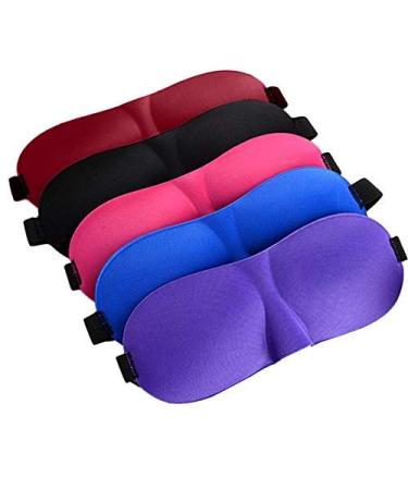 Adjustable 3D Contoured Eye Masks for Sleeping Light Block Shift Work Naps Night Blindfold Eyeshade for Men and Women Full Night's Sleep Soft Contoured Sleep Mask Colors Any Color Pink