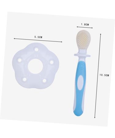Buy Gatuida Silicone Baby Training Toothbrush | Soft Bristles for Milk Teeth | Children's Blue Toothbrush | 1 Pack - Buy Online on GoSupps.com