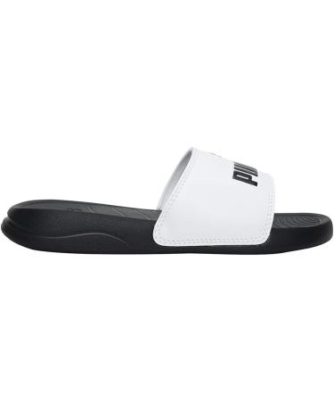PUMA Unisex Baby Popcat 20 Jr Shower & Bath Shoes - 37 EU White/Black | International Shipping Available - Buy Online on GoSupps.com