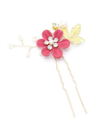 4 Pieces Gold Wedding Hair Combs - Pearl & Rhinestone Bridal Accessories for Bride & Bridesmaid | Rosy - Buy Online on GoSupps.com