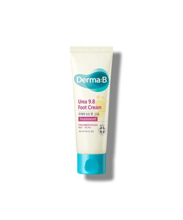 Derma B Urea 9.8% Foot Cream  Softening With Shea Butter and Coconut Butter  2.7 Fl Oz  80ml