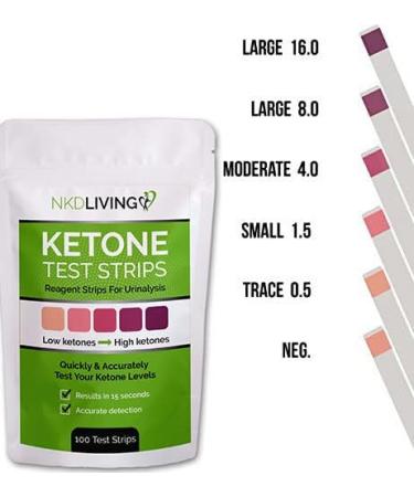 NKD Living Ketone Test Strips (100 Count) for Accurate Urine Ketone Detection - Buy Online on GoSupps.com