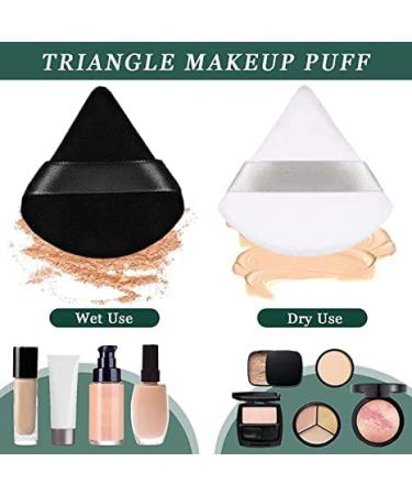 4-Piece Powder Puff Set | Triangle Makeup Sponges for Face & Body | Velour Setting Powder Puff for Loose Mineral Powder - Buy Online on GoSupps.com