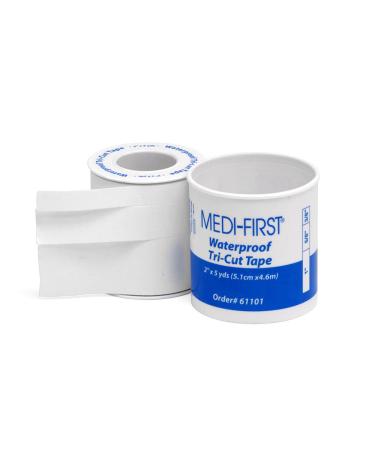 Medique Products 61101 Tri- Cut Adhesive Waterproof Tape  white 3/8 x 5yds  5/8 x 5yds  1 x 5yds