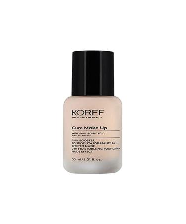 Korff Skin Booster 24-hour moisturizing foundation nude effect with hyaluronic acid and vitamin E fine and silky texture low coverage nude 02 30ml pack