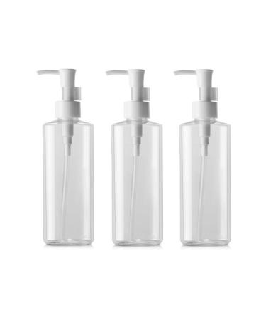 Refillable Plastic Clear Flat Pumps Lotion Cream Cleansing Oil Dispenser Bottle Travel Bottles Pump Bottle Make Up Cosmetic Container Holder Pack of 3 (100ml) 100 ml (Pack of 3) - Buy Online on GoSupps.com