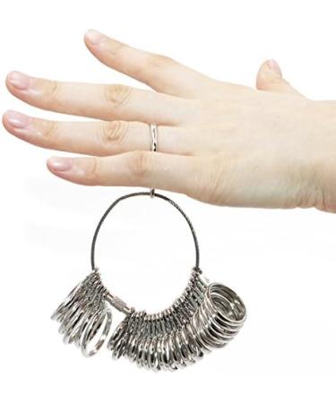 PHYHOO Metal Ring Sizer Set - Ring Mandrel & Gauge Kit for Jewelry Making - US Sizes 0-13 - Buy Online on GoSupps.com