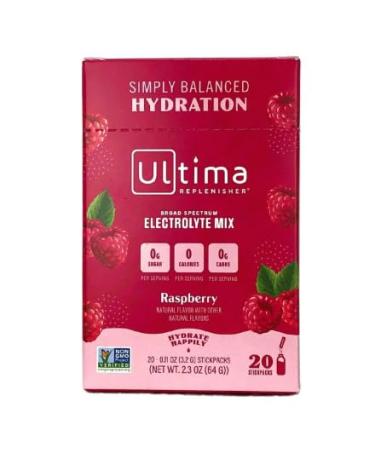 Ultima Replenisher Electrolyte Drink Mix Raspberry 20 Packets