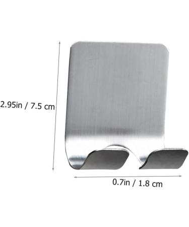 Buy Homsfou 40 PTH Strong Sticky Hooks | Stainless Steel & Aluminum Alloy Wall Rack for Razors & Clothes | Durable No Track Design - Buy Online on GoSupps.com