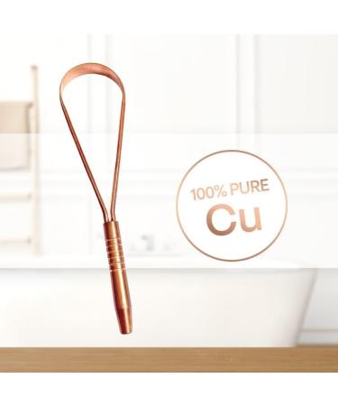 Habbits Copper Tongue Cleaner | Fresh Breath & Oral Hygiene | 100% Pure Indian Copper Tongue Scraper for Improved Taste & Bacteria Removal - Buy Online on GoSupps.com