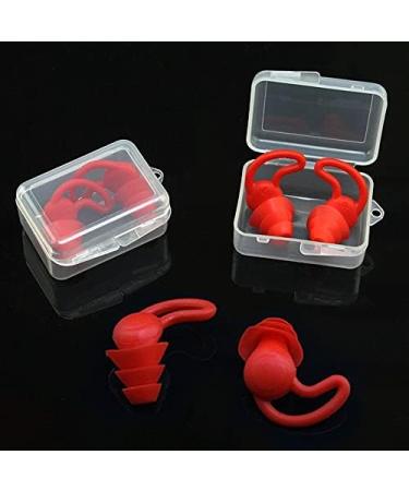 Swimmer Ear Plugs Silicone Ear Plugs Ear Protector Ear Plugs Silicone Earplugs Noise Reduction Silicone Soft Ear Plugs Swimming Earplugs Sleep Swimming Nose Ear Clip (Color : Red) (Color : White) - Buy Online on GoSupps.com