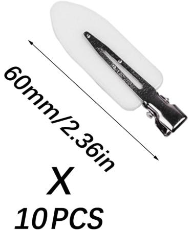 No Bend Hair Clips 10 Pcs - No Crease Makeup Hair Clip for Fashionable Hairstyles - White - Buy Online on GoSupps.com