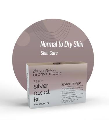 Aroma Magic Silver Facial Kit - 7 Steps Hydrating & Soothing Skincare Set for Dry & Sensitive Skin | Single Use | Radiant Glow - Buy Online on GoSupps.com