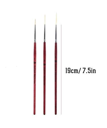 Nail Art Liner Brush Set - 3Pcs Painting, Drawing, and Line Detailing Brushes for DIY Manicure - Nail Art Pen and Dotting Tools Included - Buy Online on GoSupps.com