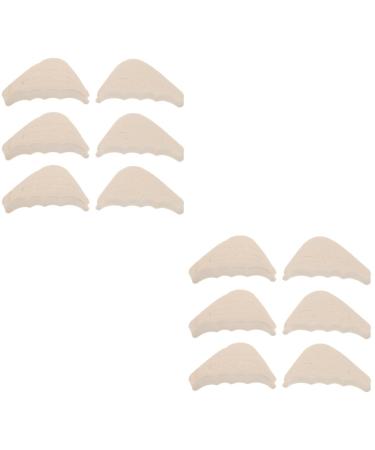 NOLITOY 12 Pairs Half Size Padded Toe Plug Ball of Foot Pad Silicone Gel Shoe Head Pad Toe Filler for High Heels Thicken Insoles Forefoot Pad High Elastic Sponge Universal Men and Women