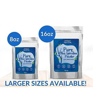 Ellies Best Blue Spirulina Powder - 100% Pure Superfood for Natural Coloring - Vegan 2.11oz - Buy Online on GoSupps.com