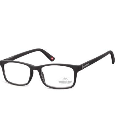 Montana MR73 Unisex Rectangular Black Reading Glasses +3.50 - Stylish & Comfortable Vision Enhancement - Buy Online on GoSupps.com