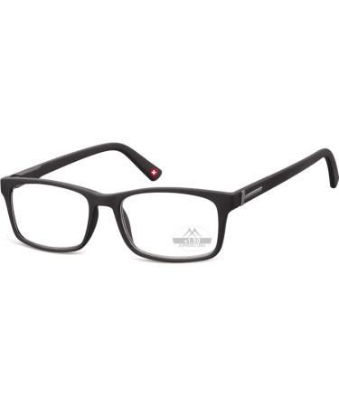Montana reading glasses MR73 Unisex rectangular black strength +3.50 - Buy Online on GoSupps.com