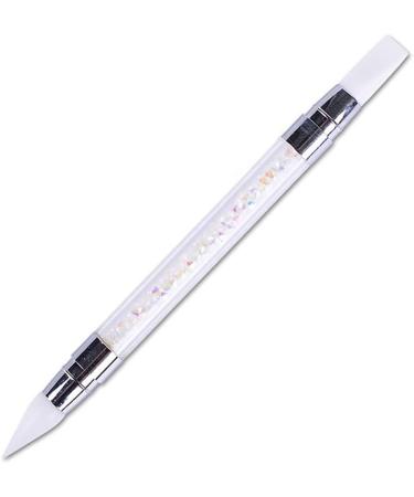 1PC Nail Art Sculpture Pens Silicone Dual Head Manicure Carving Pen Rhinestone Beads Picker Tool - Buy Online on GoSupps.com