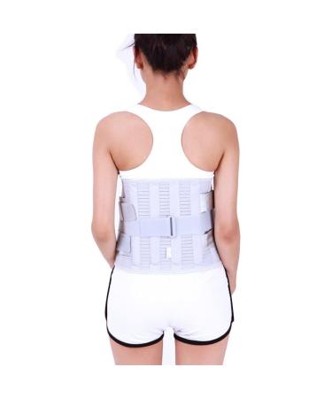 Ammfit lumbar support belts support for the lower back with curved aluminum strips adjustable Velcro straps for herniated disc sciatica scoliosis (size: XXL/XX-Large)