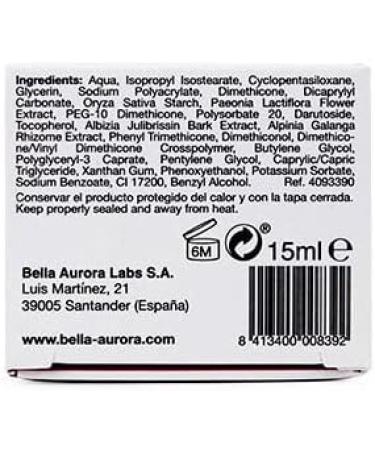Bella Aurora Crema Contorno de Ojos Anti-Arrugas 40+ A os 15 ml | Antifatiga | Ojeras y Bolsas | Anti-Manchas y Anti-Edad | Hidratante | BELLA - Buy Online on GoSupps.com